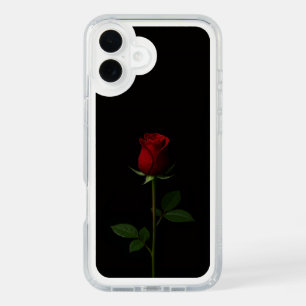 Black 4 Luxe iPhone 16 Plus, Velvet Red Rose Plus Case