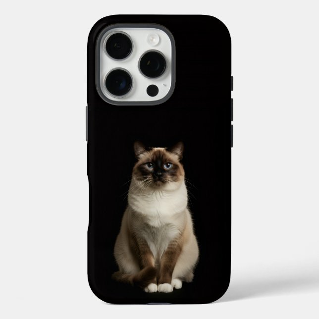 Black 4 Luxe iPhone 16 Pro, Birmanese Cat Case-Mate iPhone Case (Back)
