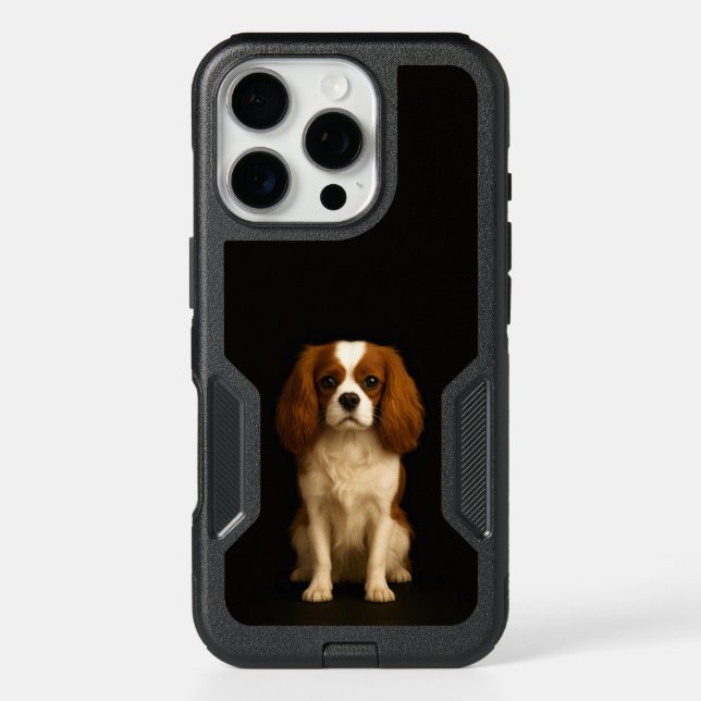 Black 4 Luxe iPhone 16 Pro Case Cavalier Spaniel (Back)