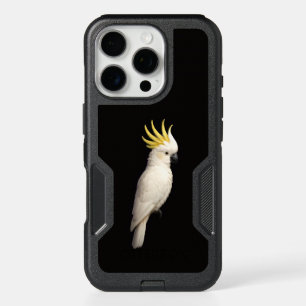 Black 4 Luxe iPhone 16 Pro Case, Crested Cockatoo