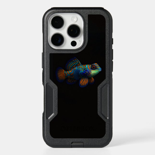 Black 4 Luxe iPhone 16 Pro Case, Dragonet Mandarin Case (Back)