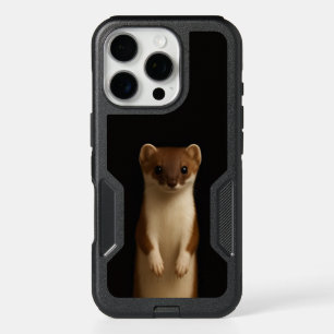 Black 4 Luxe iPhone 16 Pro Case, Elegant Weasel Case