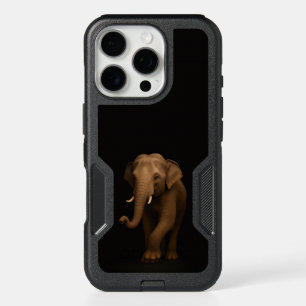 Black 4 Luxe iPhone 16 Pro Case, Indian Elephant Case