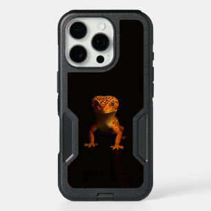 Black 4 Luxe iPhone 16 Pro Case, Leopard Gecko Case