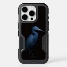 Black 4 Luxe iPhone 16 Pro Case, Little Blue Heron