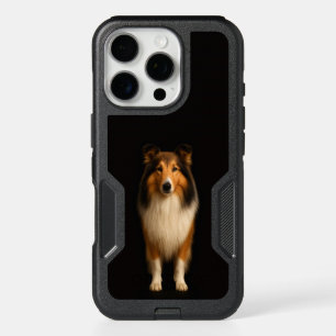 Black 4 Luxe iPhone 16 Pro Case, Loyal Collie Case