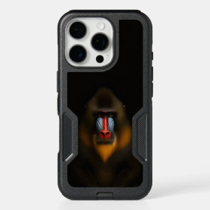 Black 4 Luxe iPhone 16 Pro Case, Mandrill Monkey