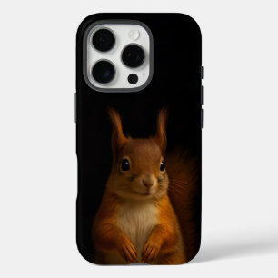 Black 4 Luxe iPhone 16 Pro Case-Mate, Red Squirrel Case