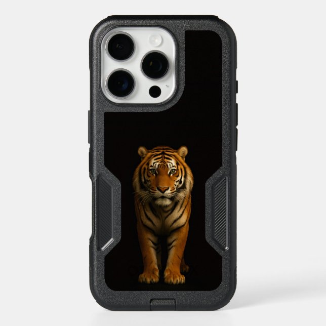 Black 4 Luxe iPhone 16 Pro Case, Noble Tiger Case (Back)