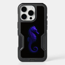 Black 4 Luxe iPhone 16 Pro Case, Violet Seahorse