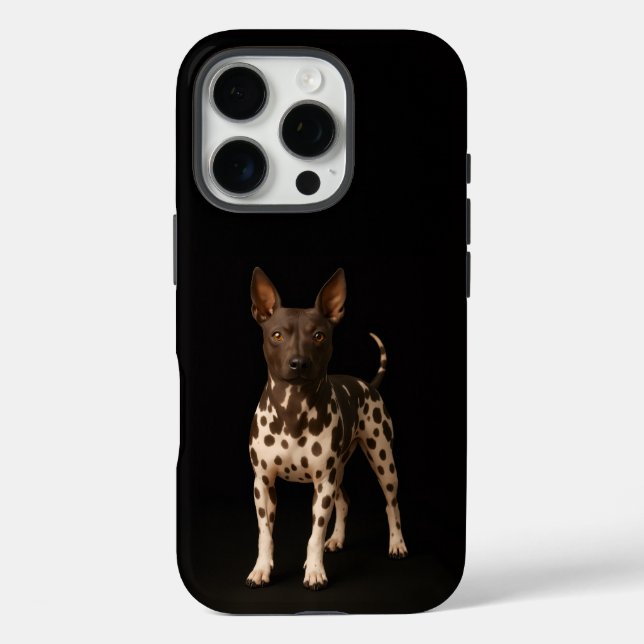 Black 4 Luxe iPhone 16 Pro, Hairless Terrier Dog Case-Mate iPhone Case (Back)
