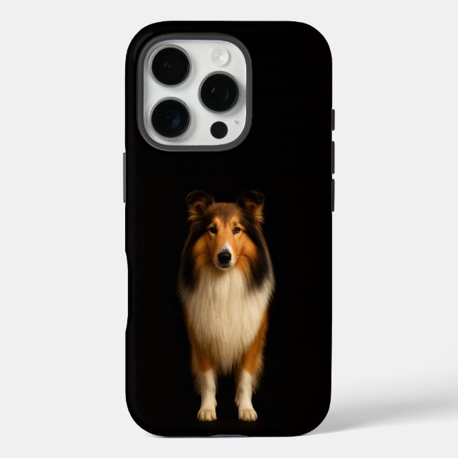 Black 4 Luxe iPhone 16 Pro, Loyal Collie Dog Case-Mate iPhone Case (Back)