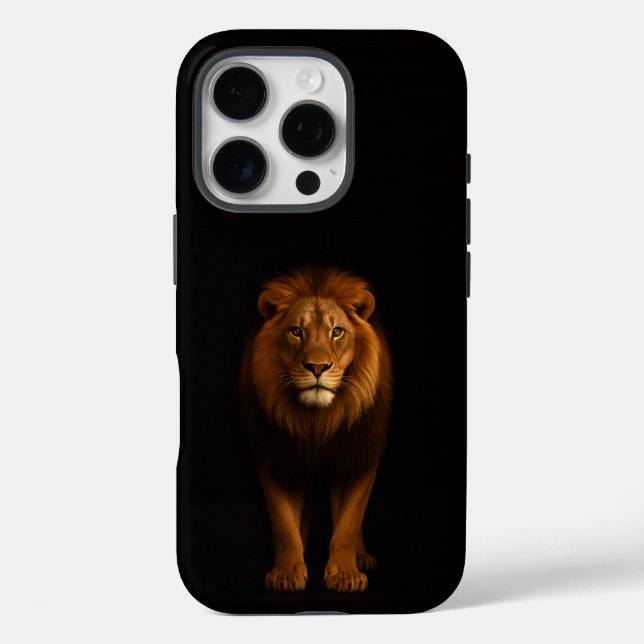 Black 4 Luxe iPhone 16 Pro, Majestic Lion Case-Mate iPhone Case (Back)