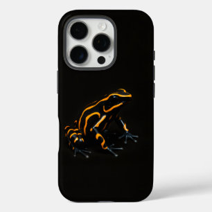 Black 4 Luxe iPhone 16 Pro Mate, Black Orange Frog iPhone 16 Pro Case