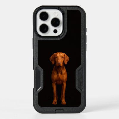 Black 4 Luxe iPhone 16 Pro Max, Agile Vizsla Dog