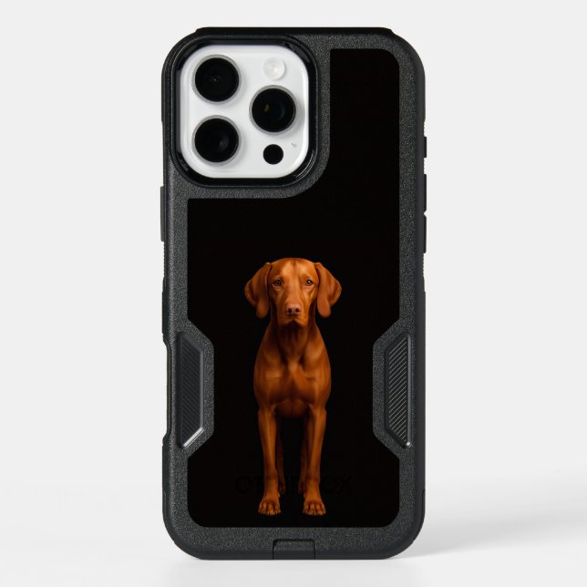 Black 4 Luxe iPhone 16 Pro Max, Agile Vizsla Dog (Back)
