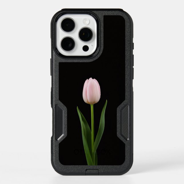 Black 4 Luxe iPhone 16 Pro Max, Blush Pink Tulip (Back)