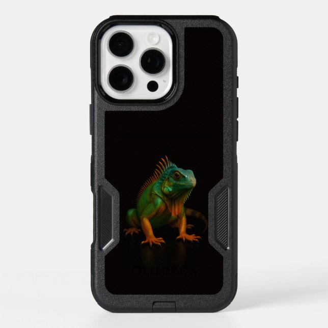 Black 4 Luxe iPhone 16 Pro Max, Green Iguana (Back)
