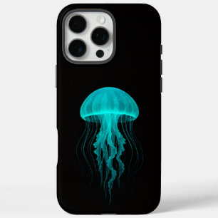 Black 4 Luxe iPhone 16 Pro Max, Green Jellyfish iPhone 16 Pro Max Case