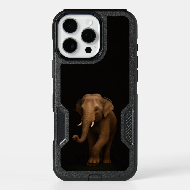 Black 4 Luxe iPhone 16 Pro Max, Indian Elephant Max Case (Back)
