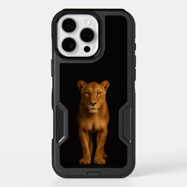Black 4 Luxe iPhone 16 Pro Max, Noble Lioness Max Case (Back)