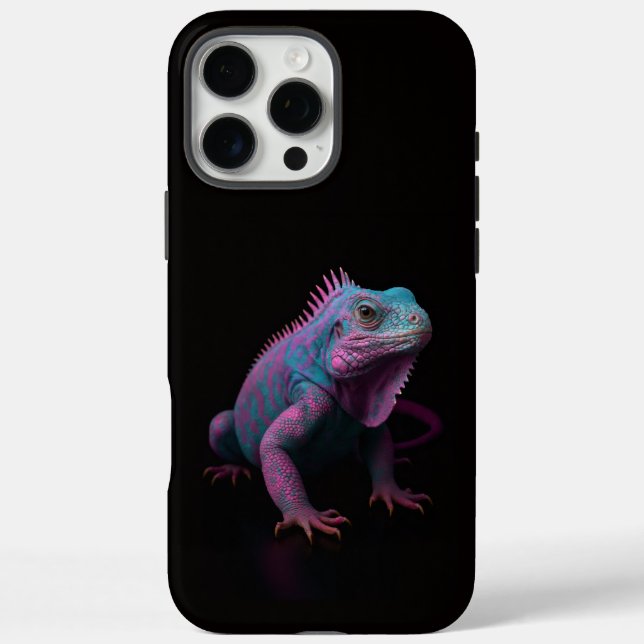Black 4 Luxe iPhone 16 Pro Max, Pink Iguana Case-Mate iPhone Case (Back)