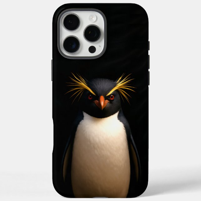 Black 4 Luxe iPhone 16 Pro Max, Rockhopper Penguin Case-Mate iPhone Case (Back)