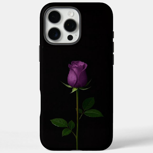 Black 4 Luxe iPhone 16 Pro Max, Royal Violet Rose Case-Mate iPhone Case (Back)