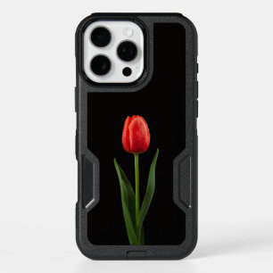 Black 4 Luxe iPhone 16 Pro Max, Ruby Red Tulip Max Case