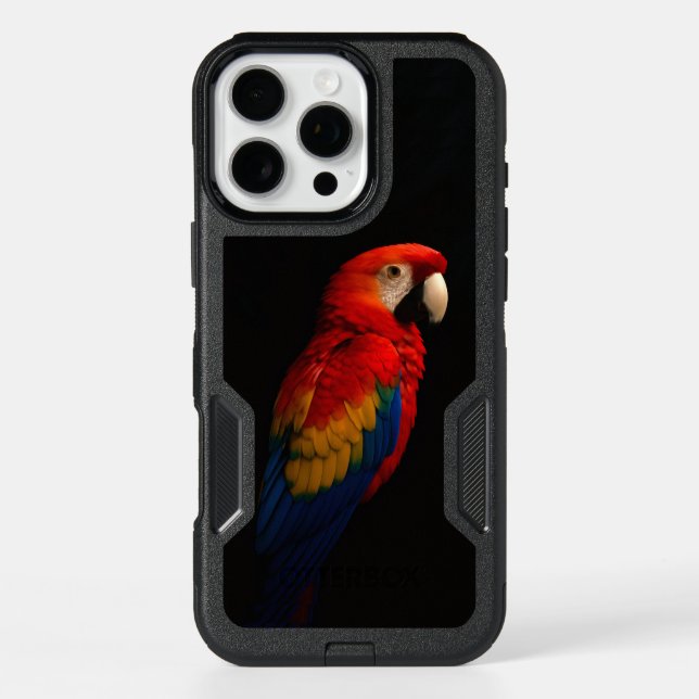 Black 4 Luxe iPhone 16 Pro Max, Scarlet Parrot (Back)