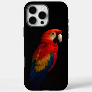 Black 4 Luxe iPhone 16 Pro Max , Scarlet Parrot iPhone 16 Pro Max Case