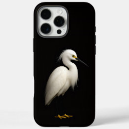 Black 4 Luxe iPhone 16 Pro Max, Snowy Egret Max Case