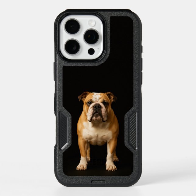 Black 4 Luxe iPhone 16 Pro Max Stamina Bulldog Case (Back)