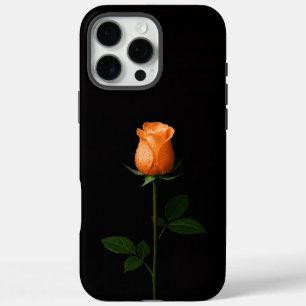 Black 4 Luxe iPhone 16 Pro Max, Sunset Orange Rose iPhone 16 Pro Max Case