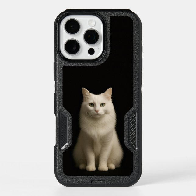 Black 4 Luxe iPhone 16 Pro Max, Turkish Angora Cat (Back)