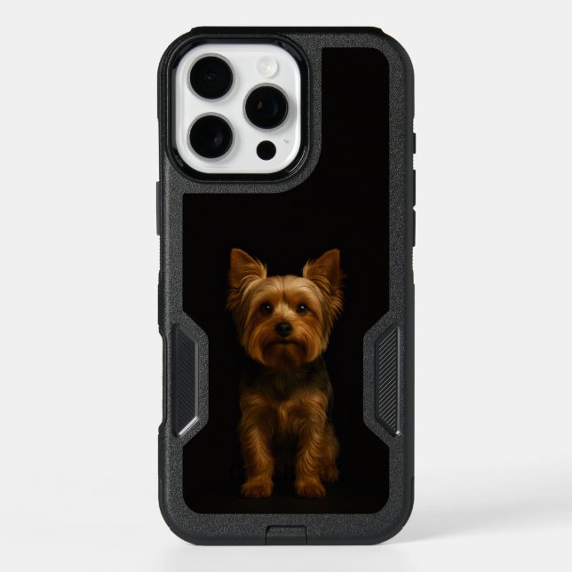 Black 4 Luxe iPhone 16 Pro Max, Yorkshire Terrier (Back)