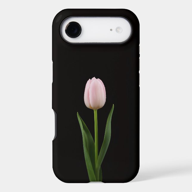 Black 4 Luxe iPhone 17 Air, Blush Pink Tulip Case-Mate iPhone Case (Back)