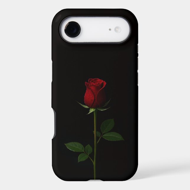 Black 4 Luxe iPhone 17 Air, Velvet Red Rose Case-Mate iPhone Case (Back)