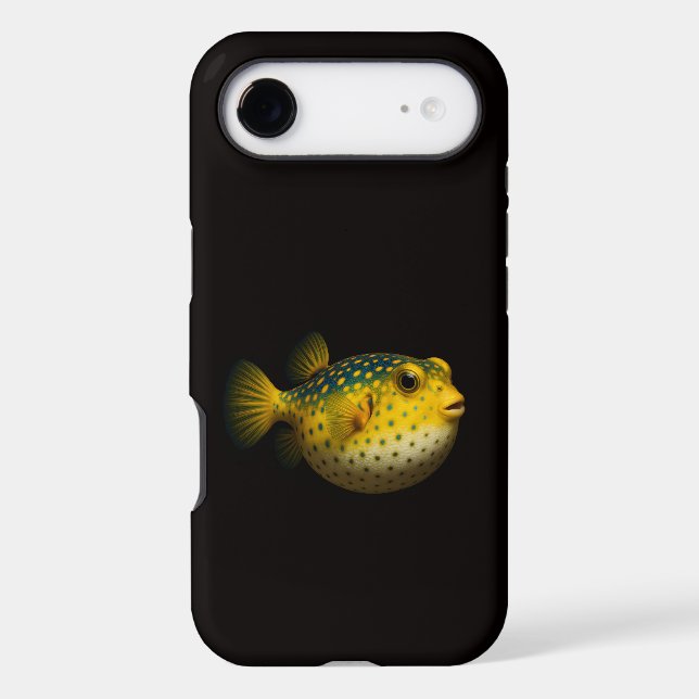 Black 4 Luxe iPhone 17 Air Yellow Pufferfish  Case-Mate iPhone Case (Back)