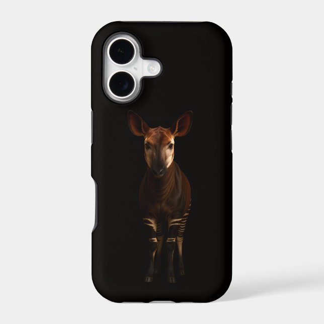 Black 4 Luxe iPhone 17 Mate, Forest Okapi Case (Back)