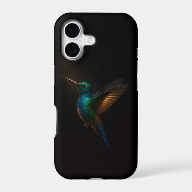 Black 4 Luxe iPhone 17 Mate, Hummingbird flying Case-Mate iPhone Case (Back)