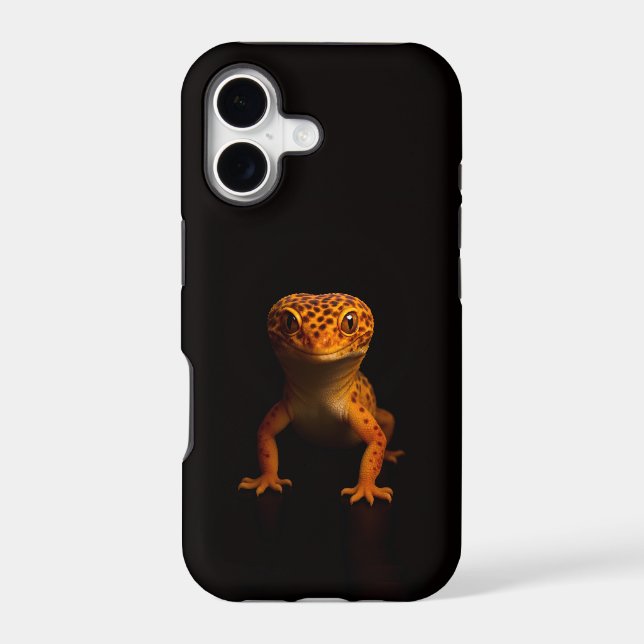 Black 4 Luxe iPhone 17 Mate, Leopard Gecko Lizard Case-Mate iPhone Case (Back)