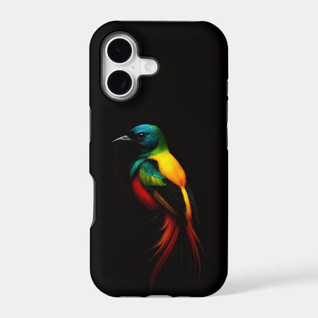 Black 4 Luxe iPhone 17 Mate, Rainbow tropical bird Case-Mate iPhone Case (Back)