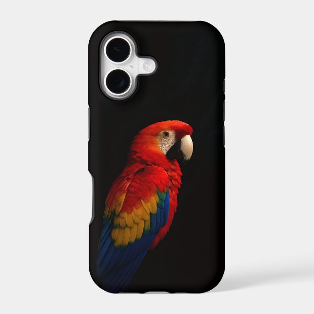 Black 4 Luxe iPhone 17 Mate, Scarlet Parrot Case-Mate iPhone Case (Back)