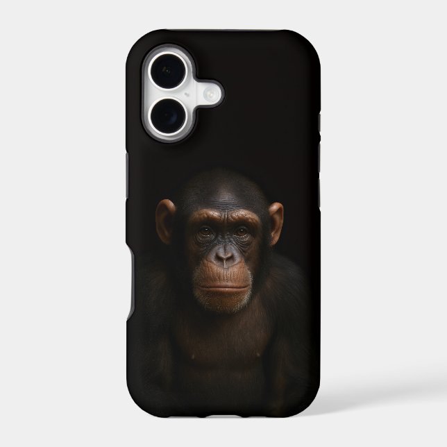 Black 4 Luxe iPhone 17 Mate, Serene Chimpanzee Case-Mate iPhone Case (Back)