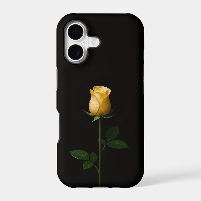 Black 4 Luxe iPhone 17 Mate, Sunlit Yellow Rose Case-Mate iPhone Case (Back)