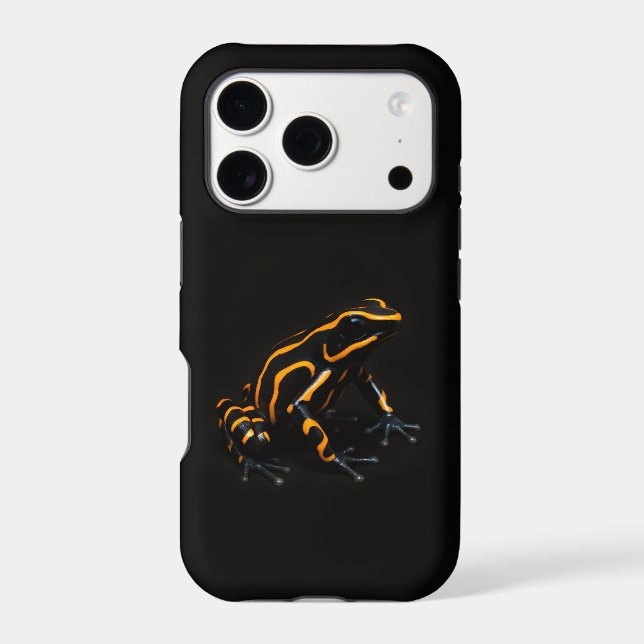 Black 4 Luxe iPhone 17 Pro, Black Orange Frog Case-Mate iPhone Case (Back)