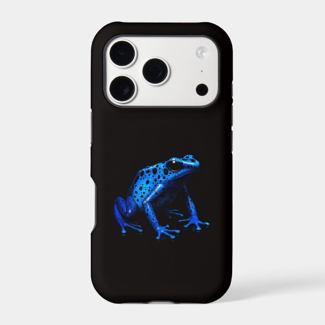Black 4 Luxe iPhone 17 Pro, Blue Electric Frog Case-Mate iPhone Case (Back)
