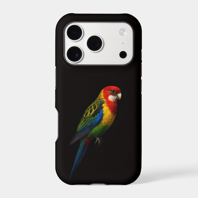 Black 4 Luxe iPhone 17 Pro, Eastern Rosella Parrot Case-Mate iPhone Case (Back)