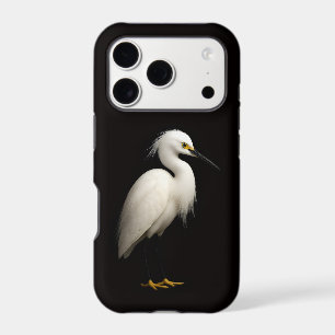 Black 4 Luxe iPhone 17 Pro, Elegant Snow Egret Pro Case